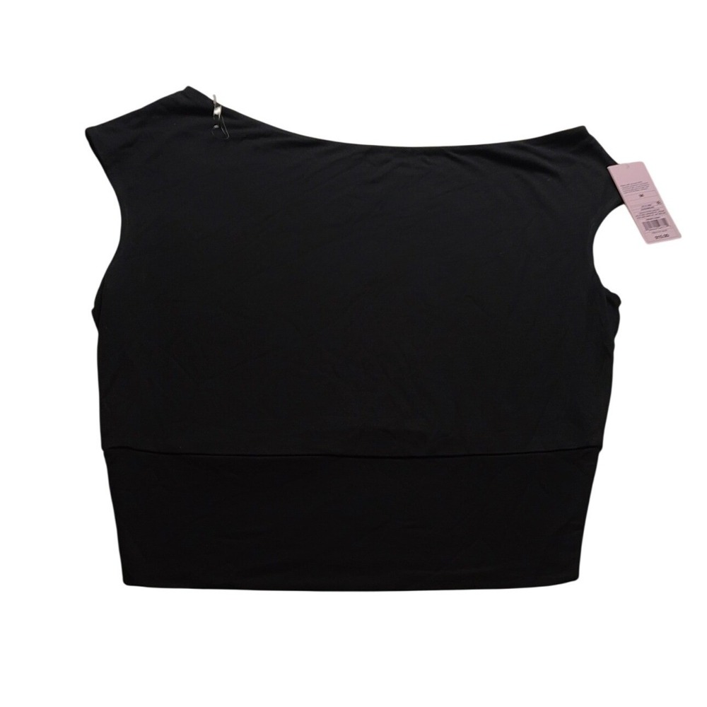 Wild Fable Black Boat Neck Women's Crop Top Sleeveless Banded Hem Medium NWT